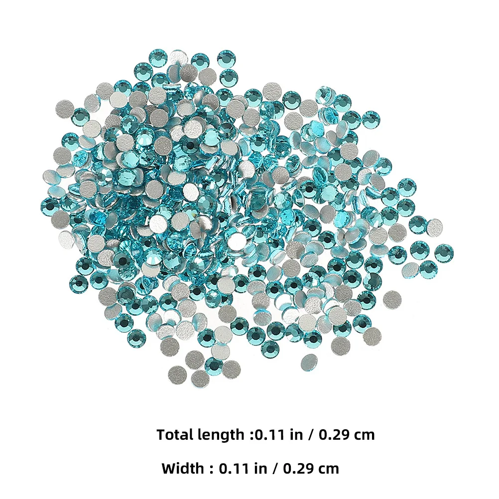 2880 pièces cristal verre strass Multi tailles dos plat Nail Art gemmes pour ongles acryliques bijoux à bricoler soi-même artisanat manucure décor