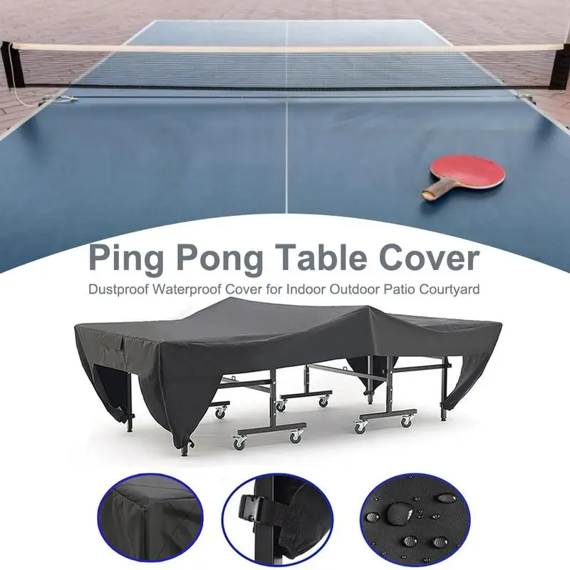 

For Table Outdoor Indoor Dust Covers Protector Heavy Duty Waterproof UV Resistant Tennis PingPong Table Storage Cover