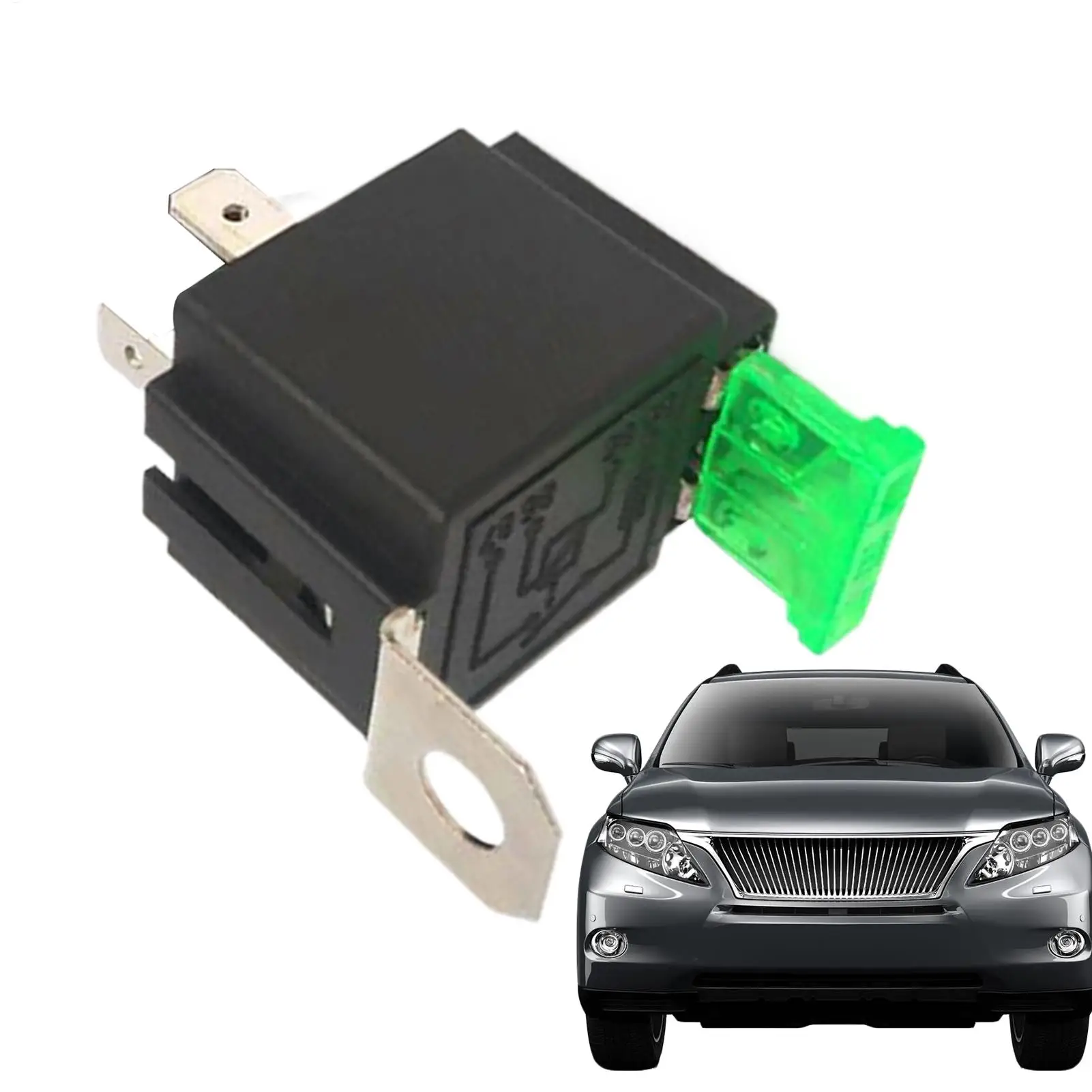Automotive Relay 12v/24v Fused Socket Holder Tester 4pin 30a Waterproof Conversion Start Dc Relay for Truck Van Motorcycle