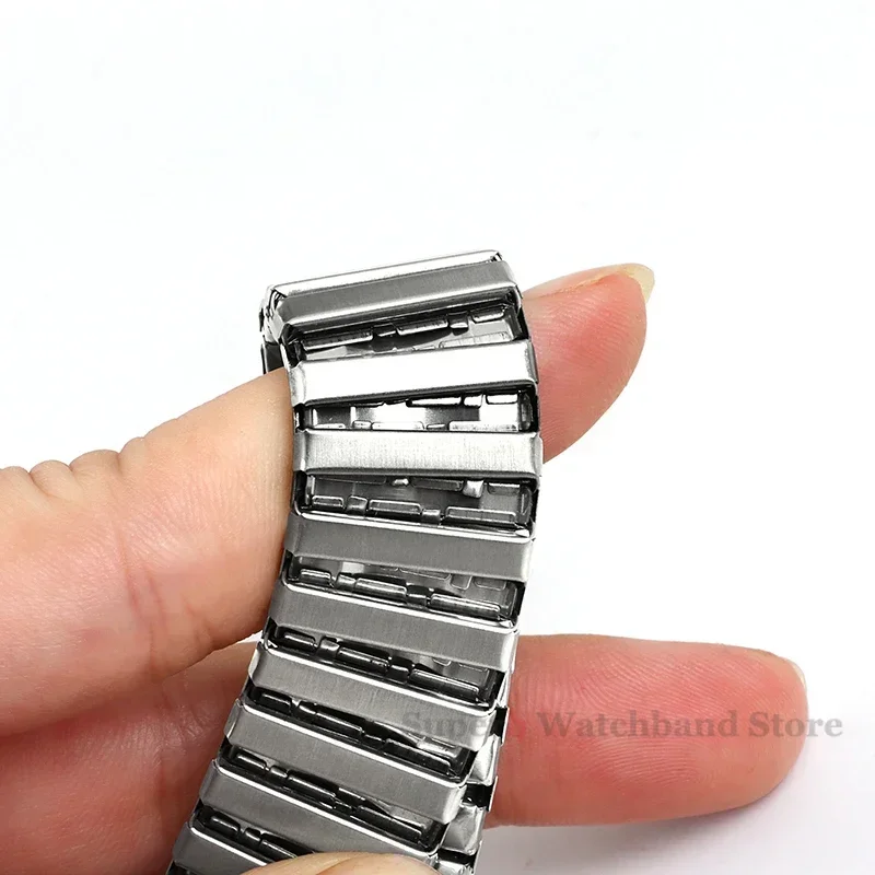 Metal Strap Stainless Steel Elastic Watch Band 12mm 14mm 16mm 18mm 20mm Men Women Universal Stretch Wristband Accessories