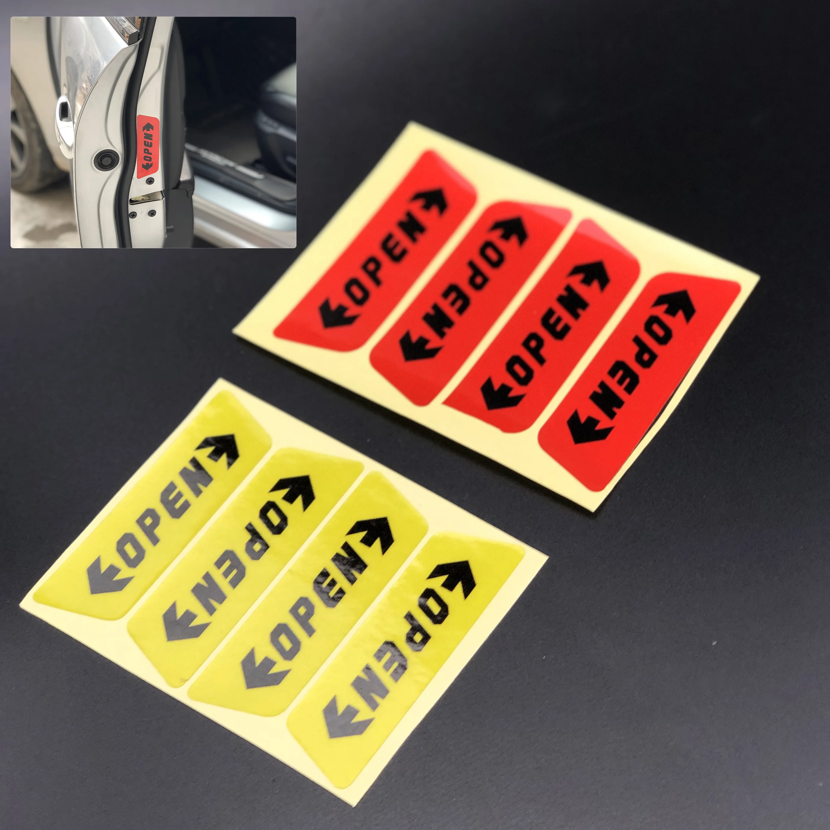 Car Door Anti-Collision Warning Sticker For Nissan Geniss Juke Almera Primera Pathfinder Sentra Versa Altima PATROL LEAF IDS