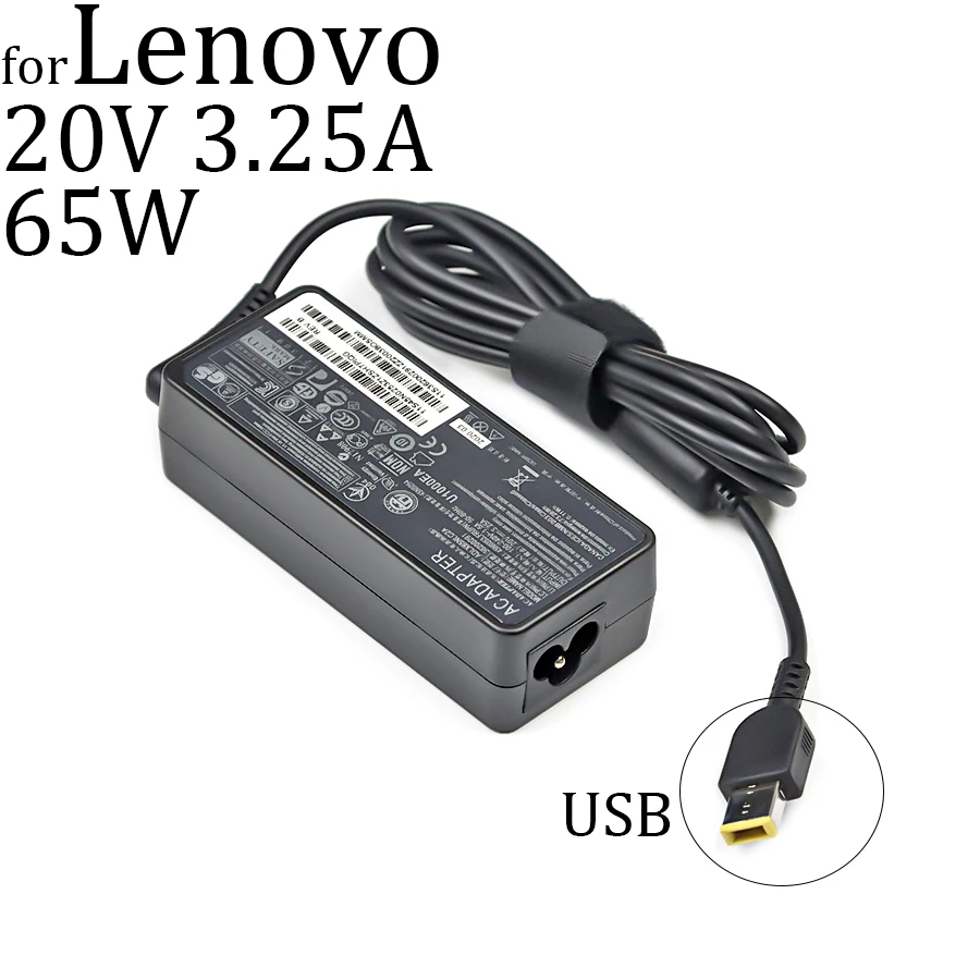 20V 3.25A 65W AC Power Adapter Laptop Charger For Lenovo X1 Carbon E431 E531 S431 T440s T440 X230s X240 X240s G410 G500 G505