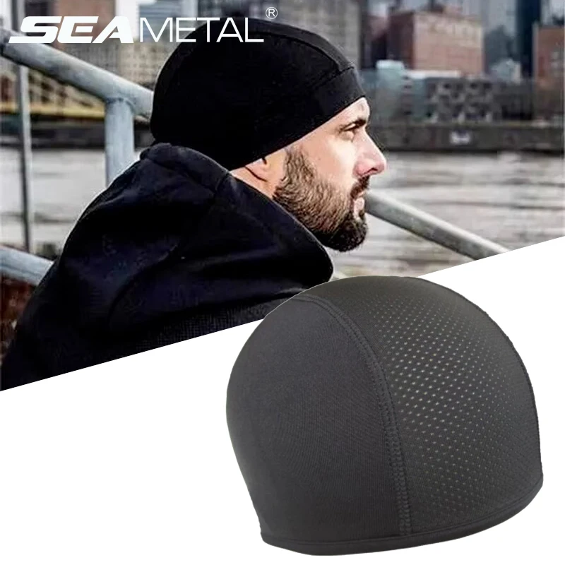 SEAMETAL Motorcycle Helmet Inner Hat Cycling Headgear Under Helmet Cap Breathable Hat Quick Dry Hat For Racing Hiking Riding Cap