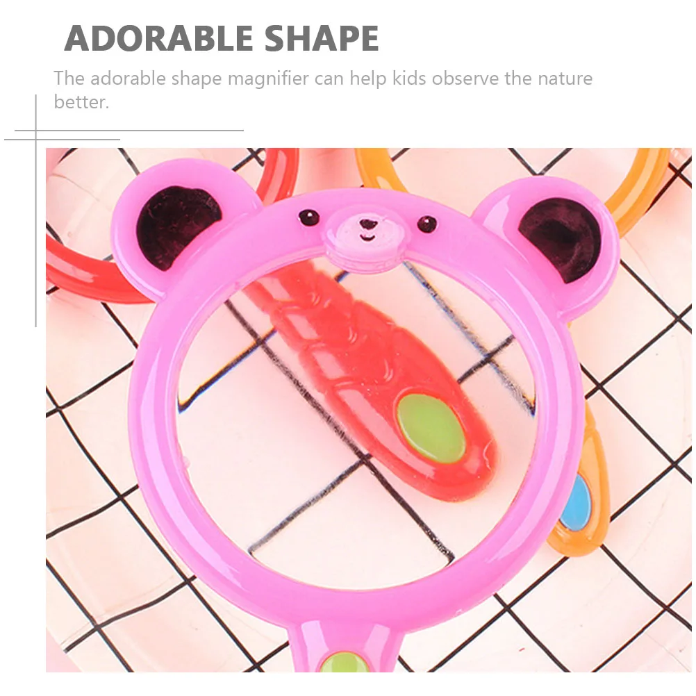 10 قطع من النظارات المكبرة الملونة للأطفال، عدسة مكبرة محمولة باليد، عدسة عالية الوضوح، تصميم مدمج خفيف الوزن #3