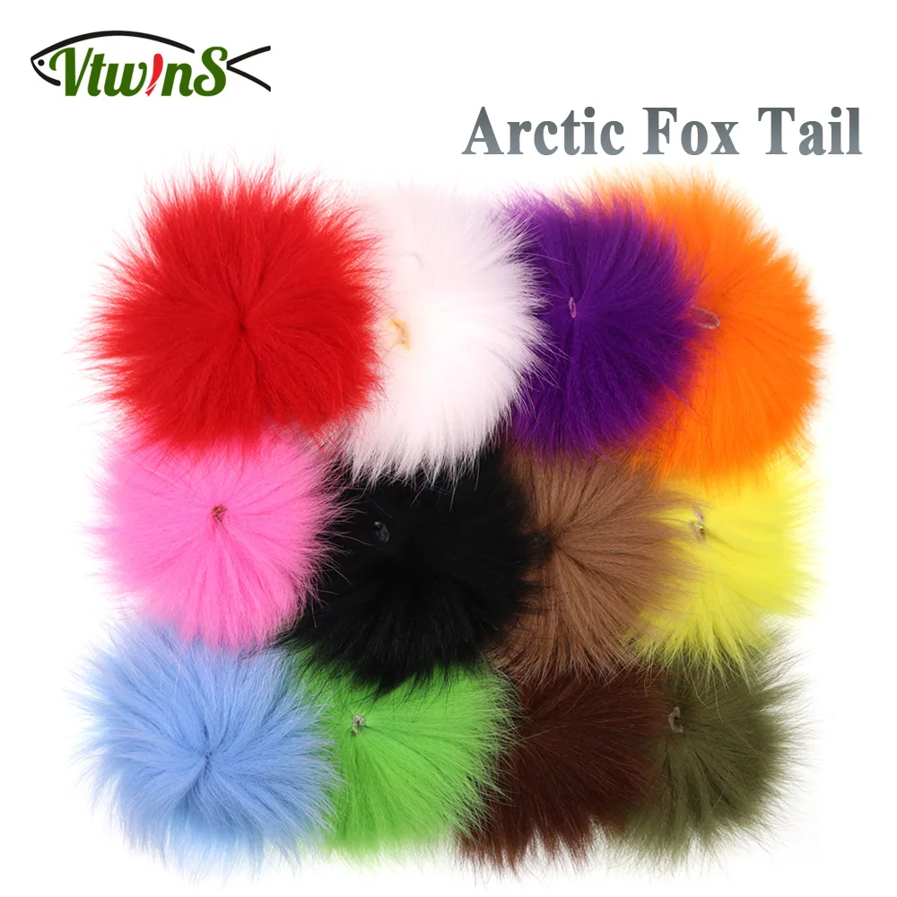 

Vtwins Fly Tying Fur Arctic Fox Tail Hair For Salmon Steelhead Flies Tube Fly Jig Streamer Tying Tail Wing Materials