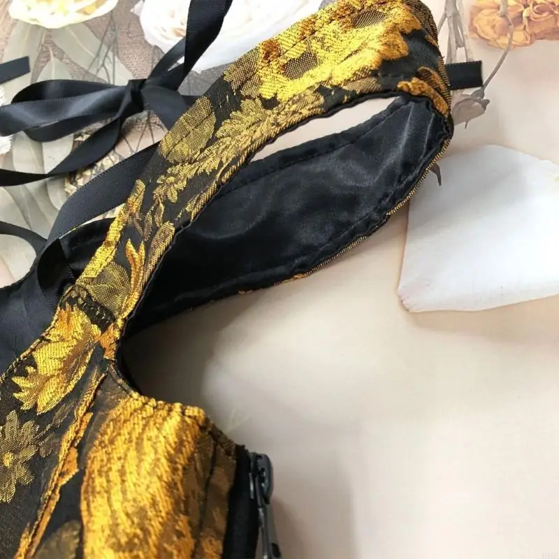 النفط اللوحة طباعة هيكل السمكة بوستير تأثيري مشد تنفس Laceup Cincher Y166