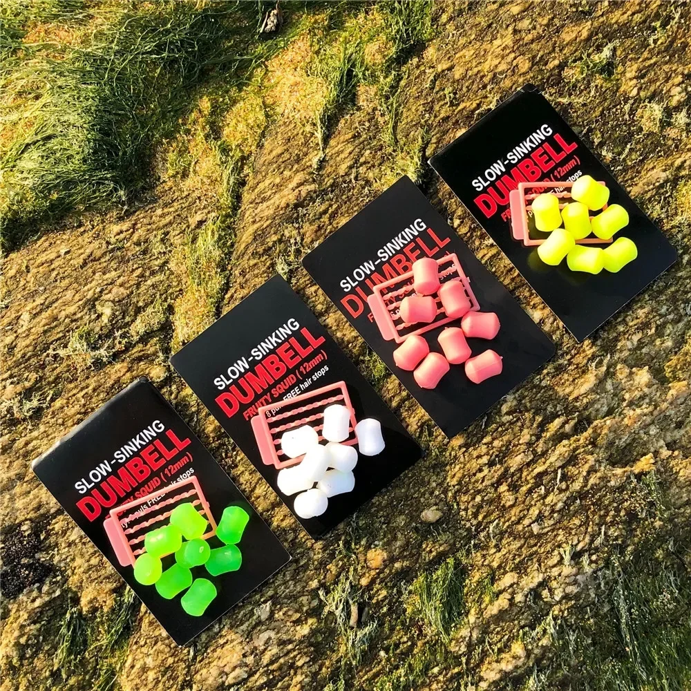 12 MM Carp Fishing Bait Slow Sinking FRUITY SQUID FLAVOUR Fake Food Baits Dumbells Bait For Carp Fishing Artificial Bait