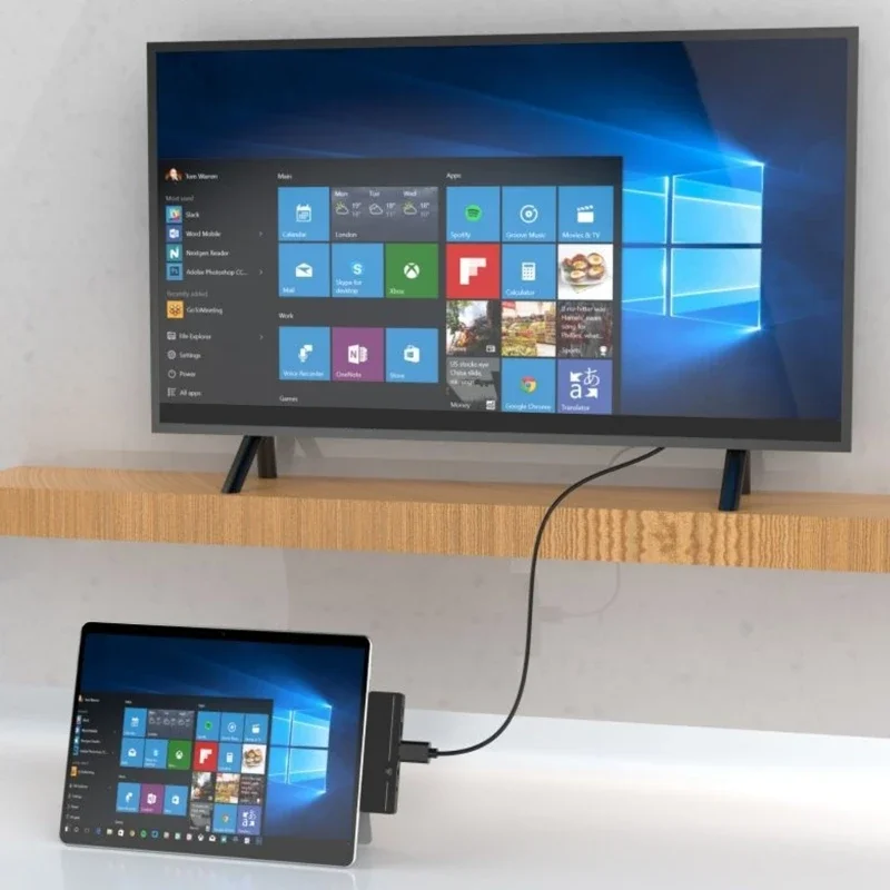 4K USB3.0スロット付きPro9/8/X用のUSB C拡張ハブ同時モニター出力出力配信