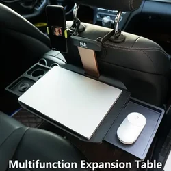 Escritorio plegable para asiento trasero de coche, bandeja para ordenador portátil, escritorio de comida, mesa de oficina portátil, automotriz General, multifunción con soporte para teléfono móvil