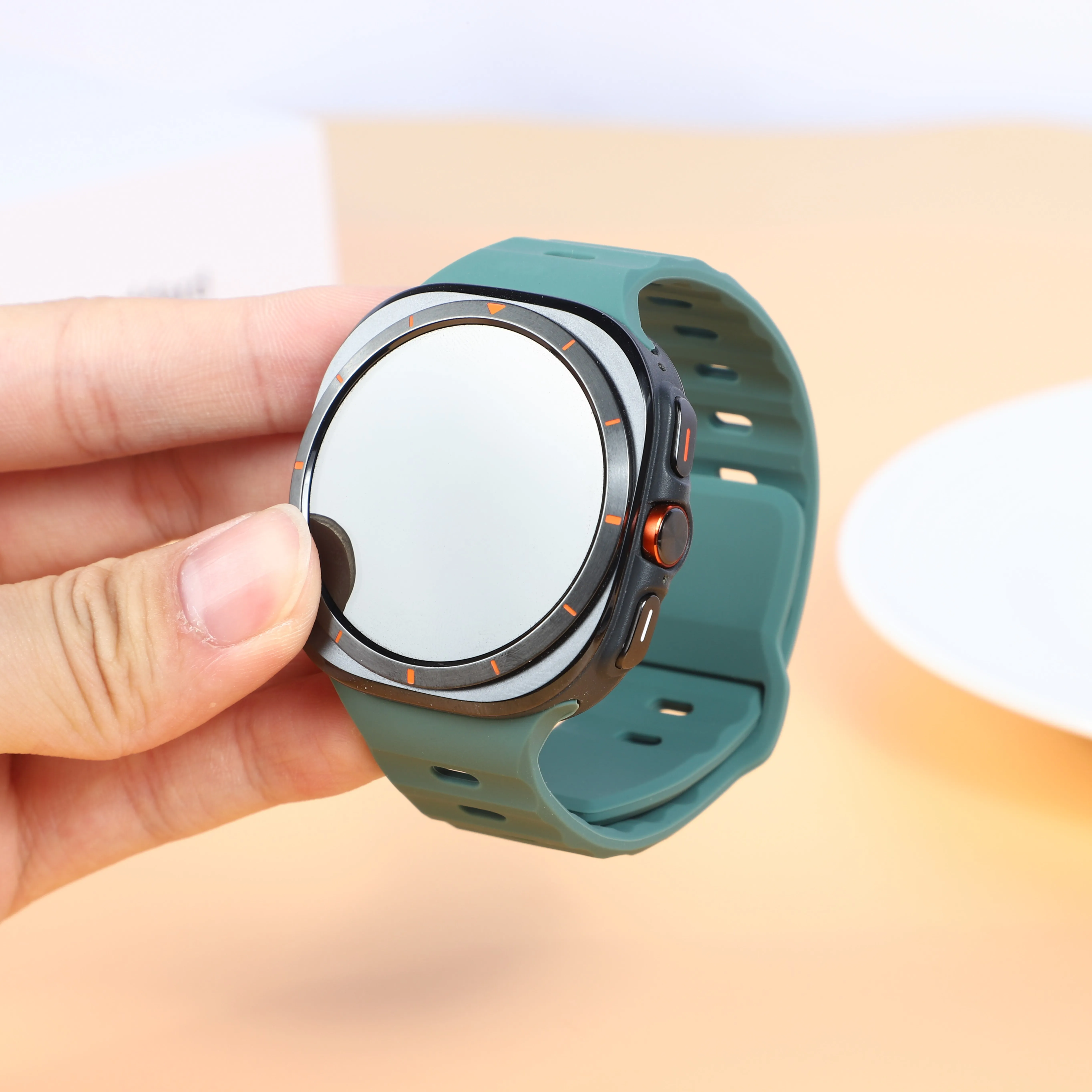 حزام سيليكون لساعة سامسونج جالاكسي الترا 47 ملم إكسسوارات حزام المعصم سوار كوريا الرياضي أساور جالاكسي ساعة الترا باند #3