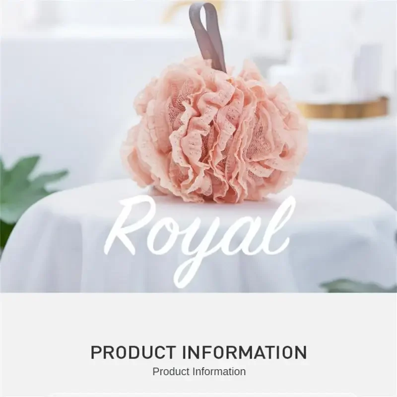 Boule de douche en dentelle douce, fleur de bain, luxe, optique de haute qualité, accessoires chauds, peau propre, brosse, produits de bain