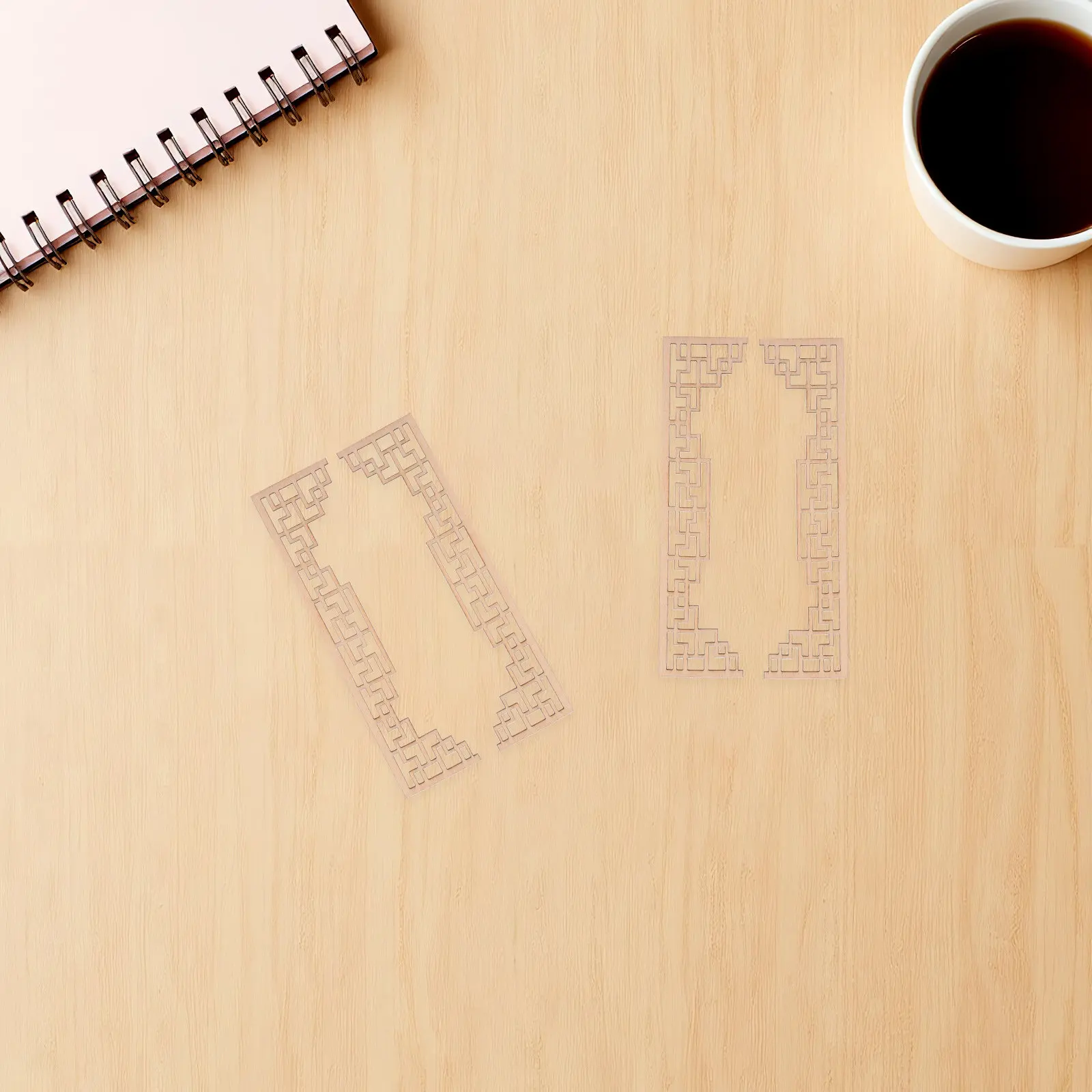 4 Pezzi Applique Decorative in Legno Intagliato Stile Cinese per Mobili, Modelli Fai-da-te per Tavoli da Diorama