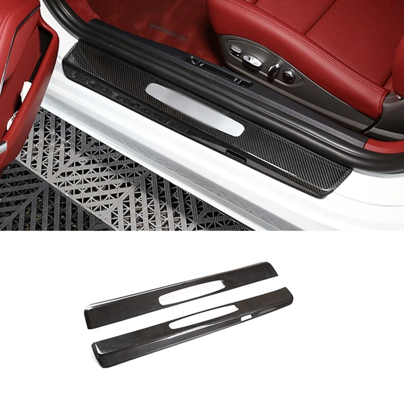 

Dry Carbon Fiber Welcome Pedal Cover For Porsche 718 2016-2019 911 2010-2017 External Threshold Pedal Accessories