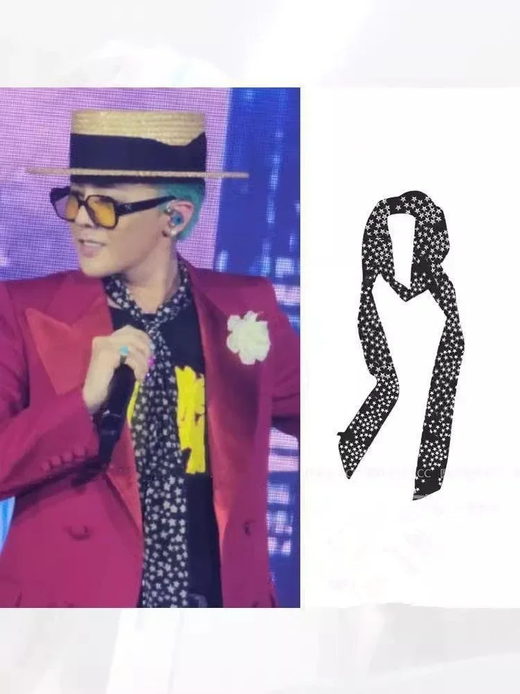 الكورية المعبود الصبي GD 2025 الحفل نفس النمط وشاح Bigbang وشاح الرقبة اكسسوارات الديكور G-Dragon المشجعين الهدايا جمع