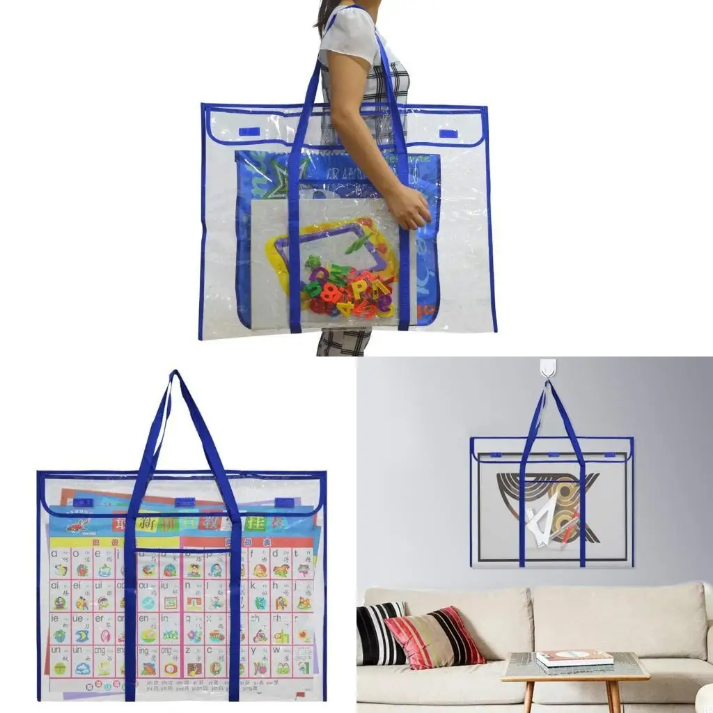 

M5TB Large Poster Storage Bag with Handle Charts Tri-Fold Science Project Documents