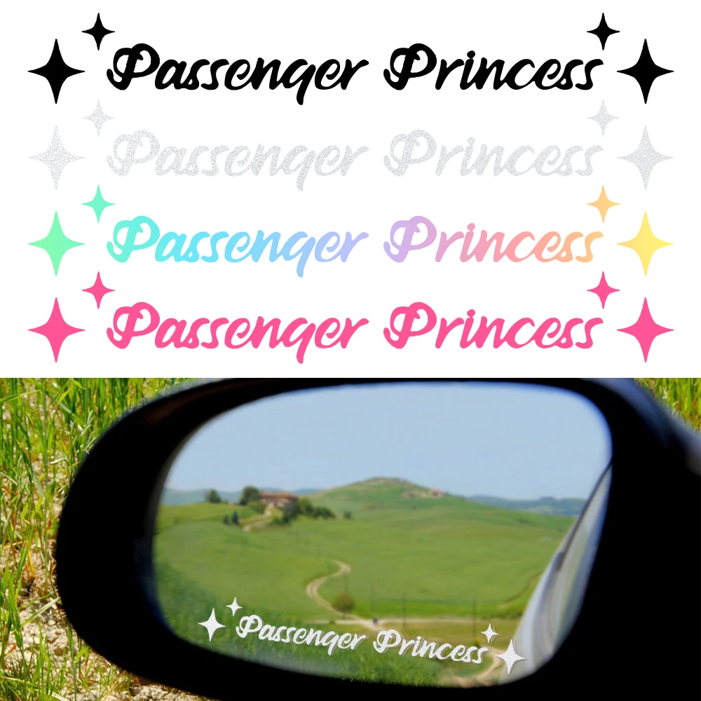 Passenger Princess Car Stickers Mirrors Decorative Waterproof Vinyl Stickers and Decals Personalized Simple Auto Accessories