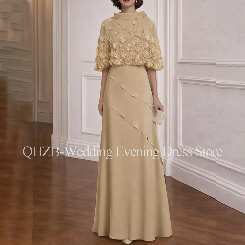 

Customized New In Elegant Long Mother of the Bride Dresses O-Neck Floor-Length A-Line Wedding Guest Party Groom Dress 2026