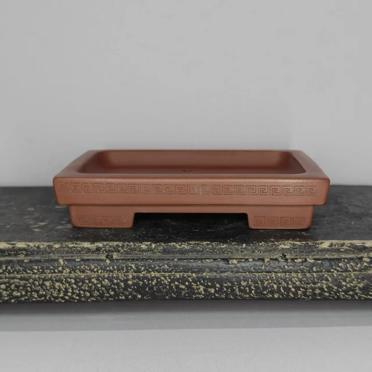 Hand craved Chinese style Mini Shallow Bonsai pot