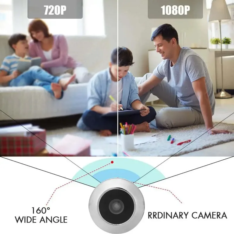 Imagem -06 - Anpwoo-campainha de Vídeo Digital Visualizador Peephole Câmera de Monitoramento Door Eye 160 Graus Lcd 24