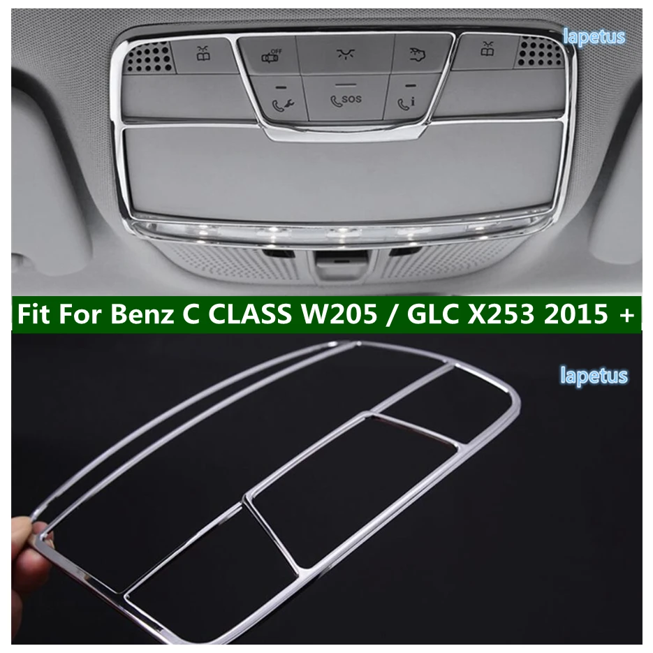 

Front Seat Reading Light Lamp Decor Frame Trim Fit For Mercedes Benz C CLASS W205 / GLC X253 2015 - 2021 Car Accessories