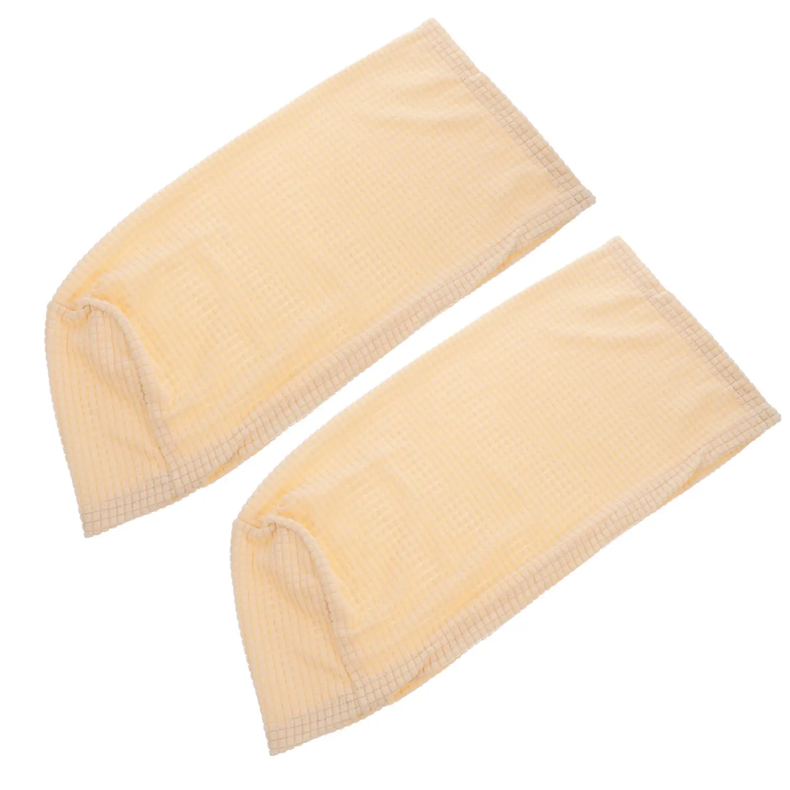 2Pcs Sofa Armrest Cover Stretchy Protector Beige Long Use Polyester Couch Arm Rest Covers Home Office Decor