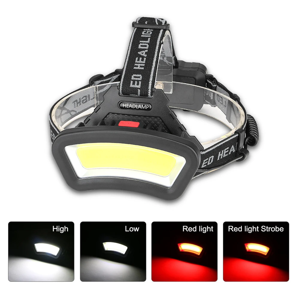 

1pc Charging Work Light Headlamp Flashlight Night Running Black LED Torch Lantern Lightweight Durable High Brightness LED
