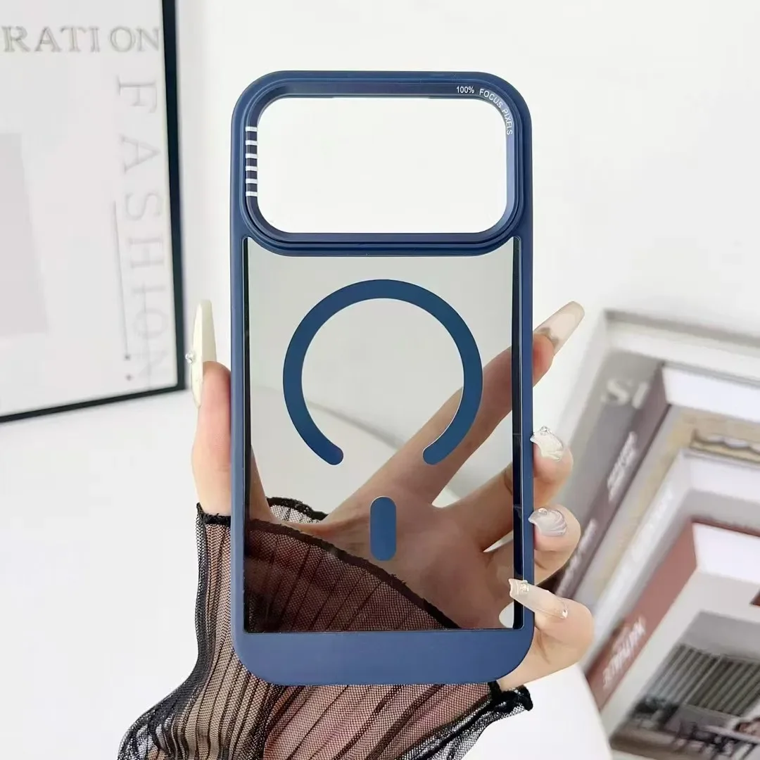 حافظة هاتف شفافة جديدة لهاتف آيفون 17 Air 16 15 14 Plus 13 12 17 Pro Max لهاتف Magsafe غطاء شحن لاسلكي مغناطيسي مضاد للسقوط #2