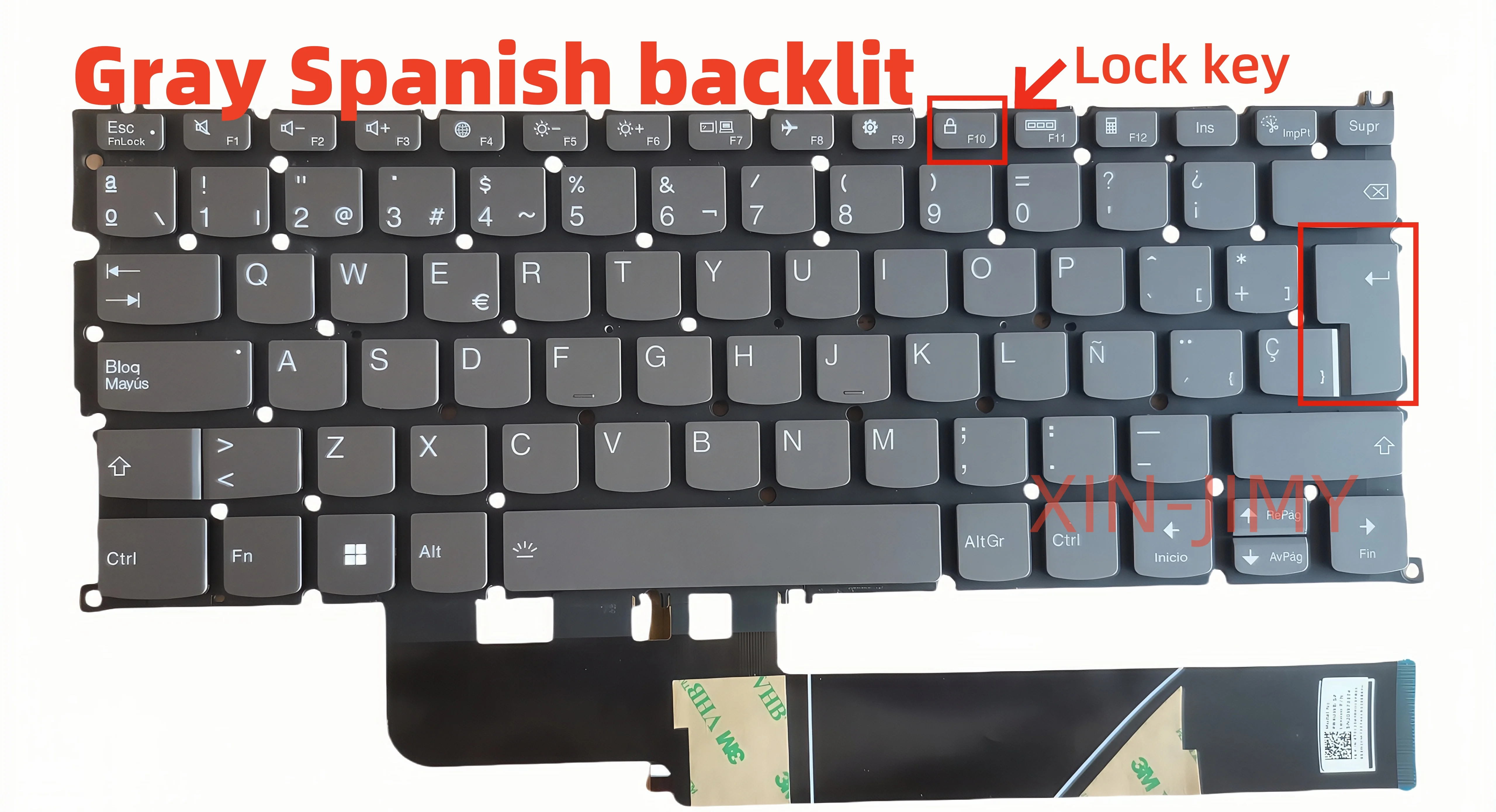 

Испанская серая клавиатура для ноутбука Lenovo Flex 5G-14Q8CX05 82AK, Yoga 5G-14Q8CX05 81XE 2021, ноутбук SP с подсветкой