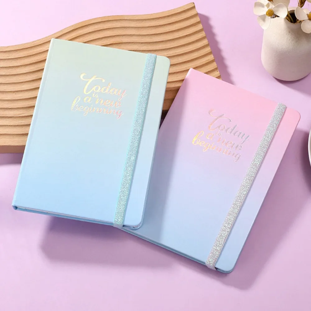 Daily Notebook A5 Weekly Planner Gradient Calendar Schedules Notebooks PU Self-fill Daily Planner Notepad School Supplies