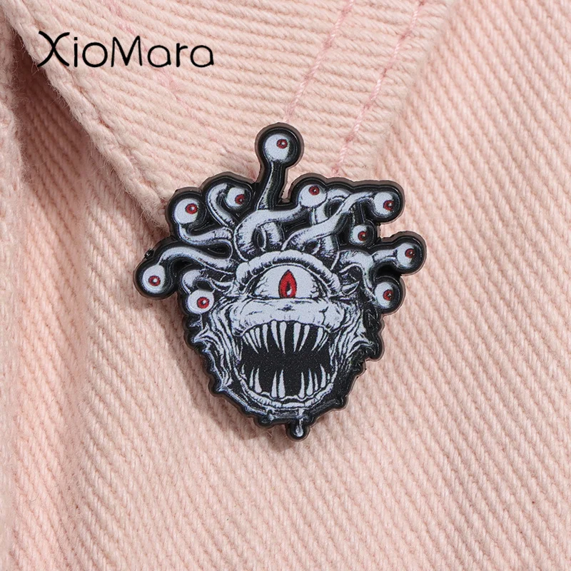 Monster Beholder Enamel Pin Adventure Game Inspiration Brooch Lapel Backpack Badge Fans Jewelry Gift