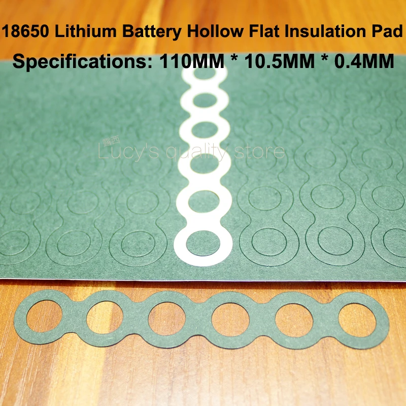 100pcs/lot 18650 Lithium Battery Positive Hollow Insulation Pad 6S Indigo Paper Green Shell Insulation Surface Mat Meson