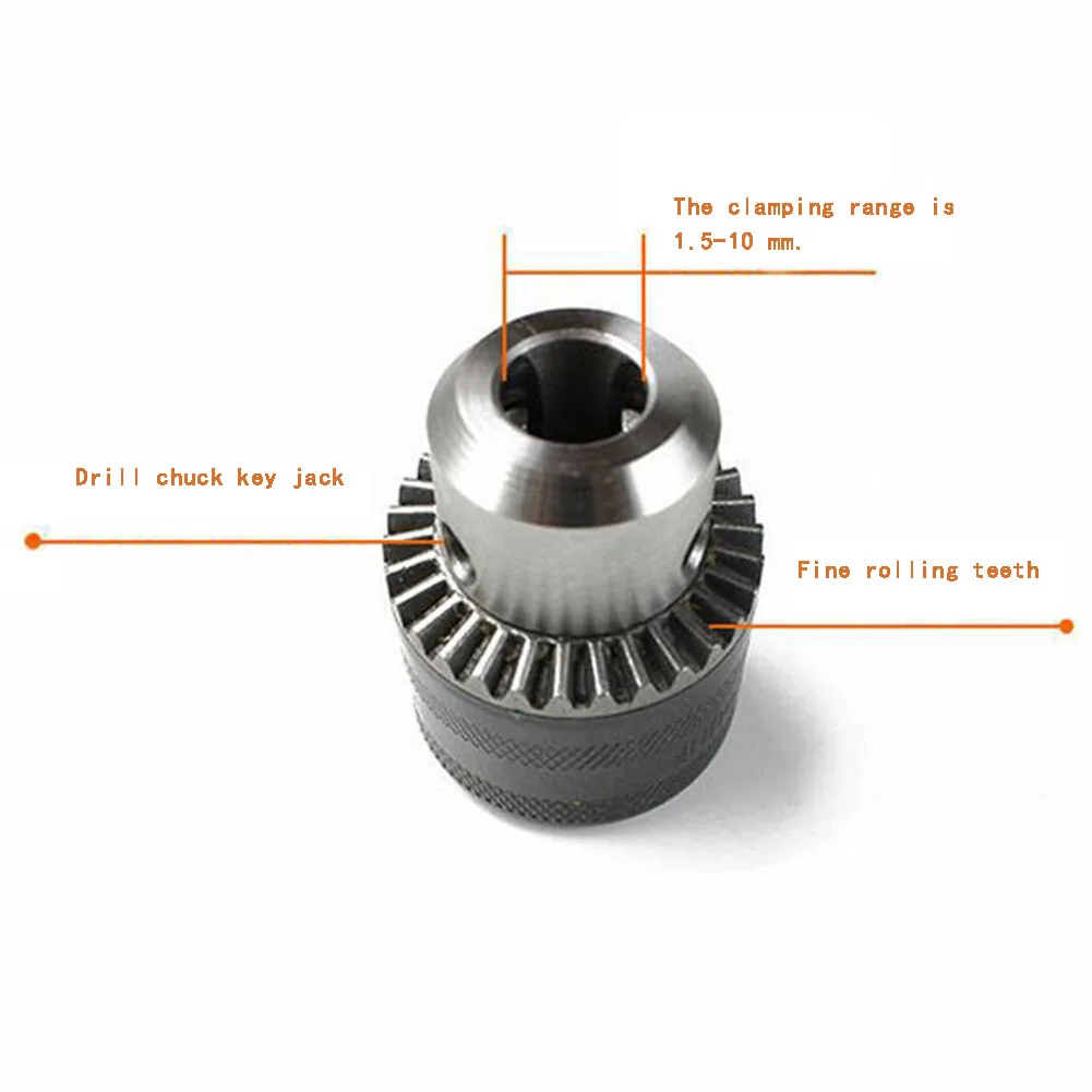 1-3Sets Drill Chuck Clamping Range 1.5-10mm High Precision Steel Angle Grinder Drill Chuck with Key Lathe Power Tool Accessories