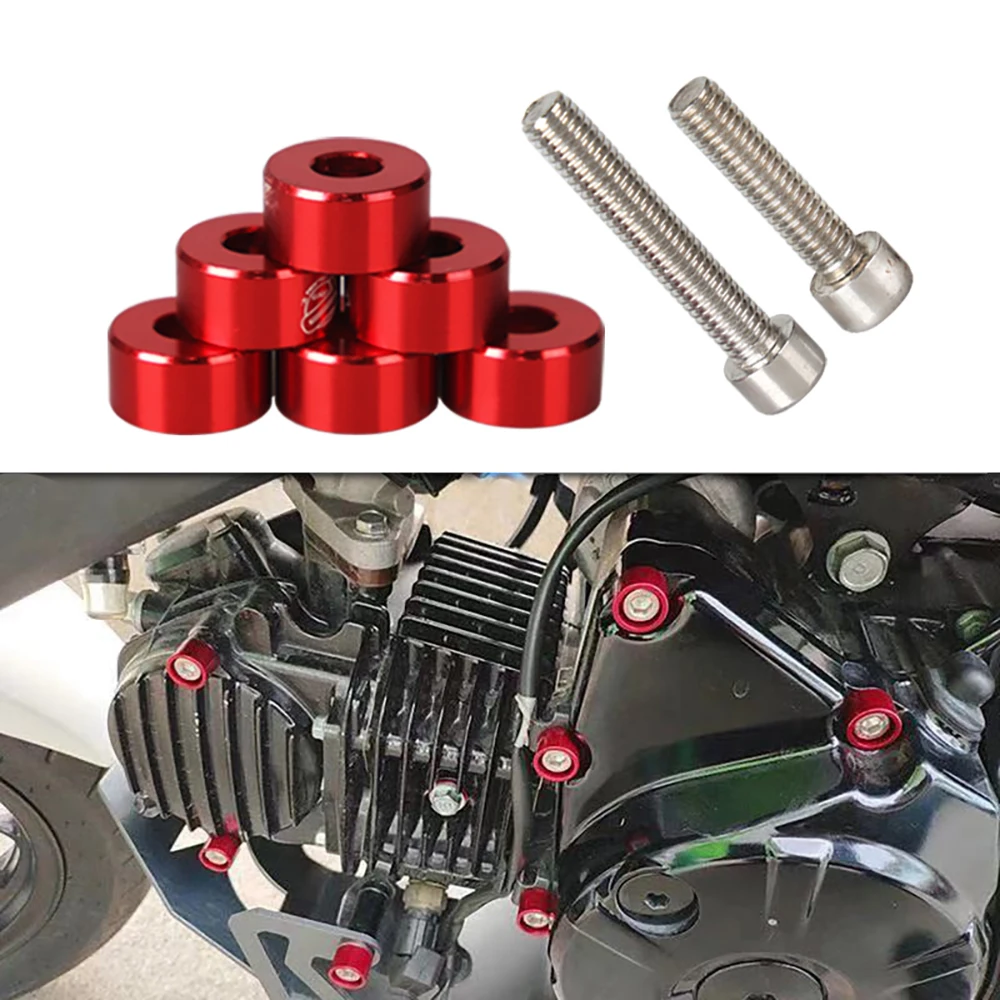M6 6 Pcs/Pack JKdreamer Aluminum Fender Washers and Bolt for Honda Air Inlet Manifold, Engine
