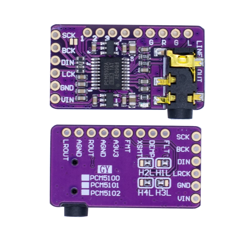 Interface I2S PCM5102A DAC Decoder GY-PCM5102 I2S Player Module For Raspberry Pi pHAT Format Board Digital PCM5102 Audio Board