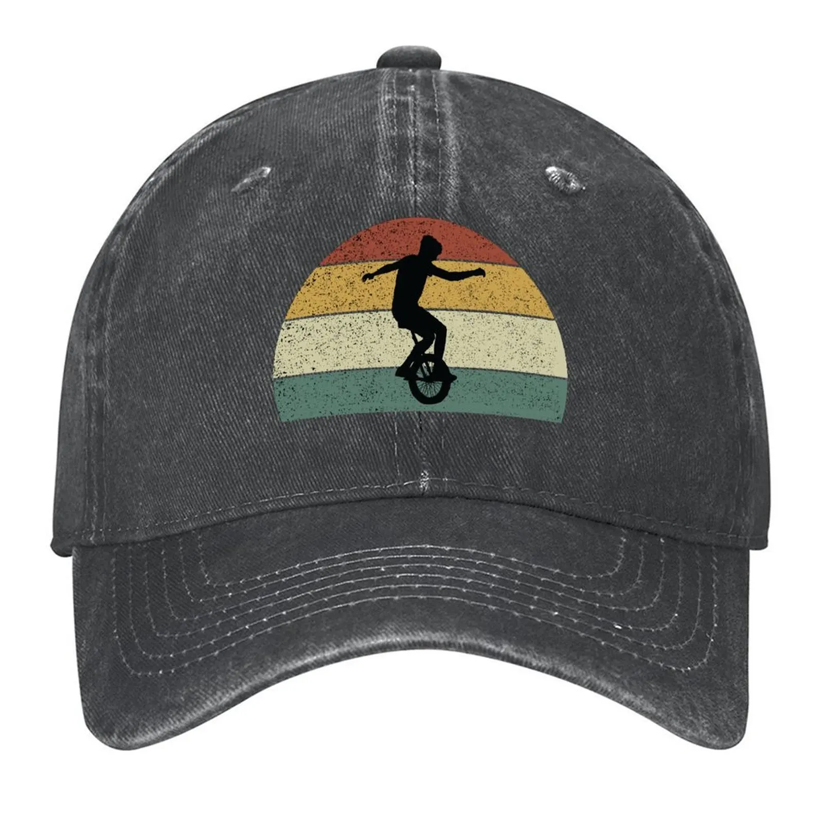 

Vintage Retro Unicycle, Unicycle Rider, Funny Unicycle Baseball Cap sun caps birthday Horse Hat tea Hat Man Women's