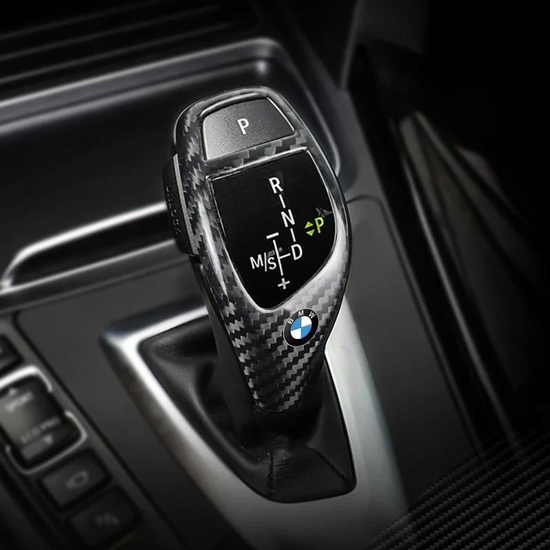 سيارة ألياف الكربون والعتاد التحول المقبض غطاء مقبض اكسسوارات لسيارات BMW M G30 G32 G01 G02 G05 G06 G07 G26 G23 F40 F20 G08 G16 F02 F01 #6