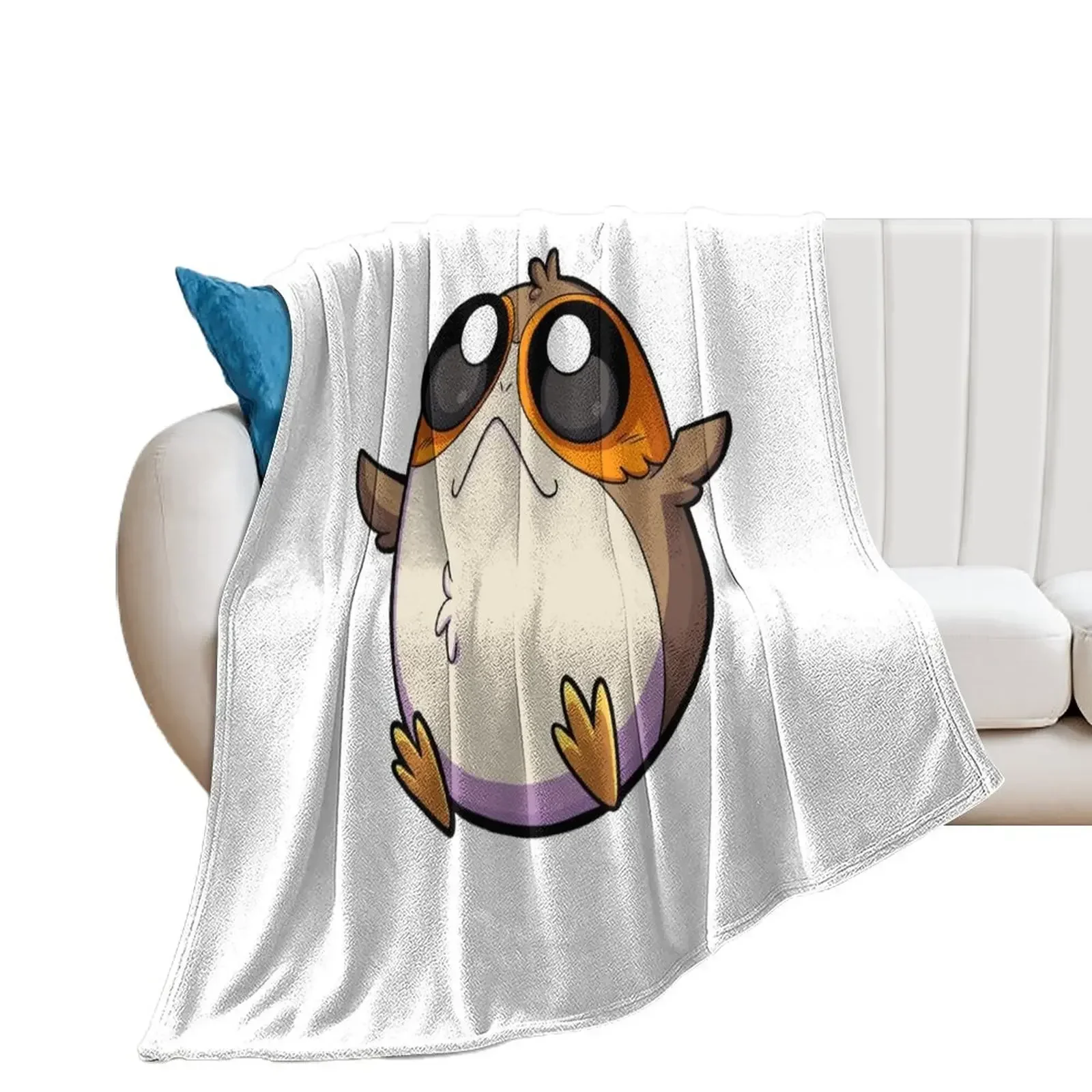 

Cute Porg Throw Blanket Giant Sofa Warm Decorative Throw Blankets