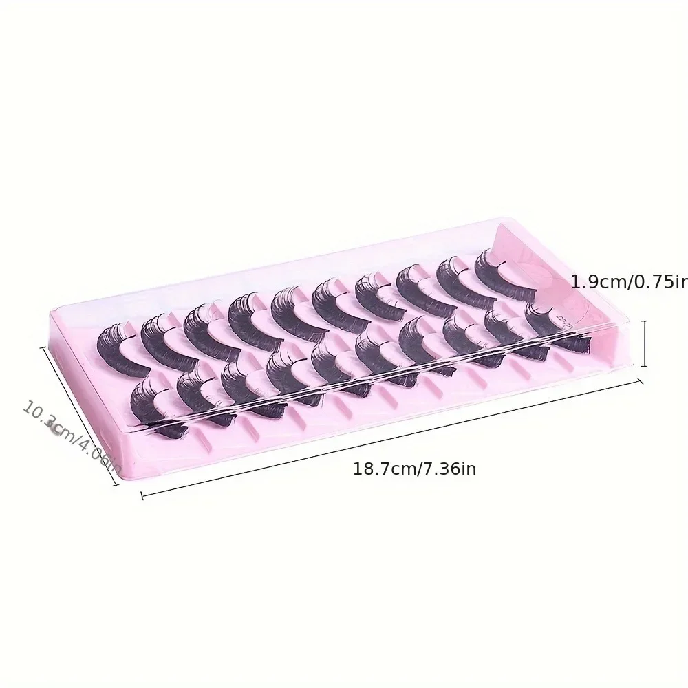 10 Pairs Russian Strip Lashes DD Curl Lashes 3D Eyelashes Reusable Fluffy False Lashes Russian Extensions