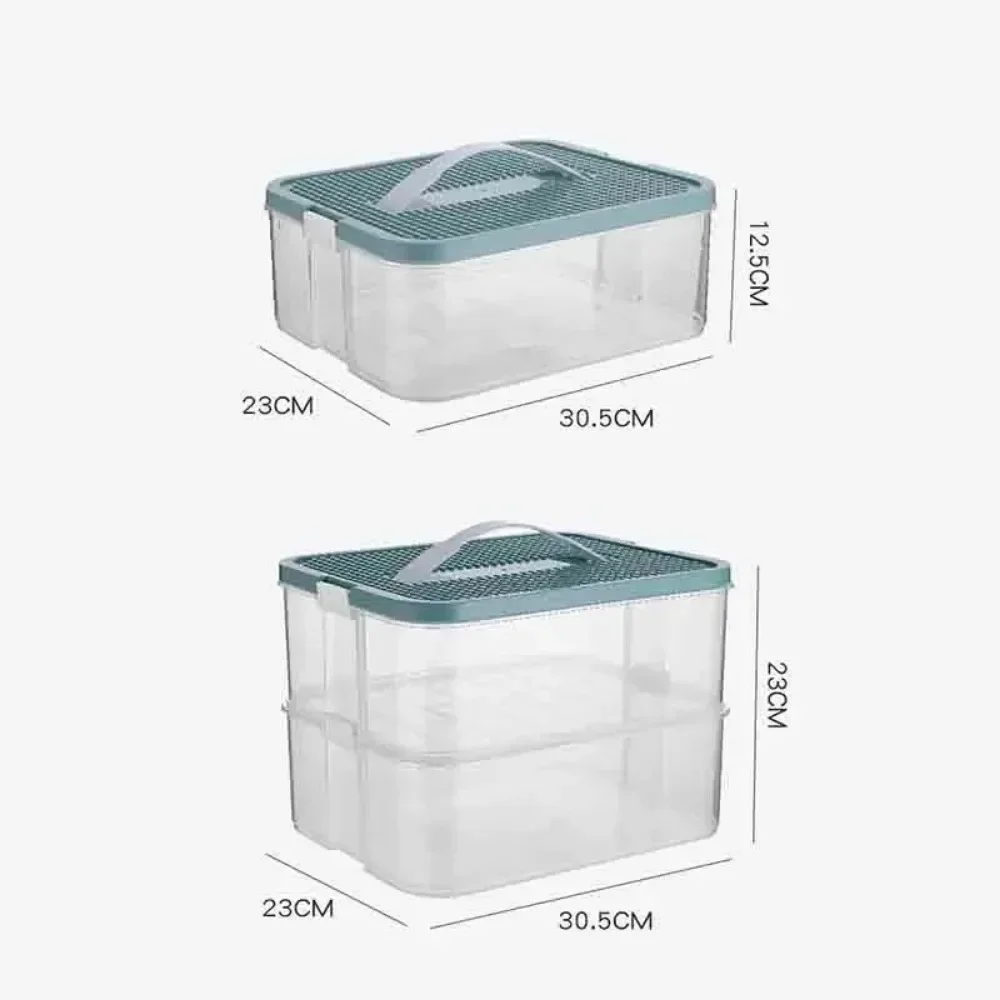 Building Block Storage Box Toy Organizer Small Particle Jigsaw Puzzle Adjustable Transparent Storage Box Durable Carrying Casket