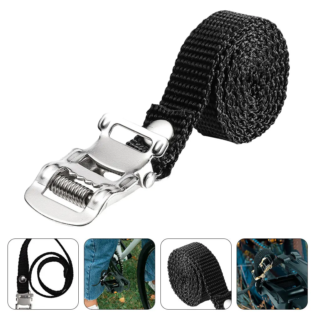 

1Pair Adjustable Bike Pedal Straps Anti-Slip Nylon Foot Stabilizer Replacement for Exercise Bike Cycling Foot Pedal Straps