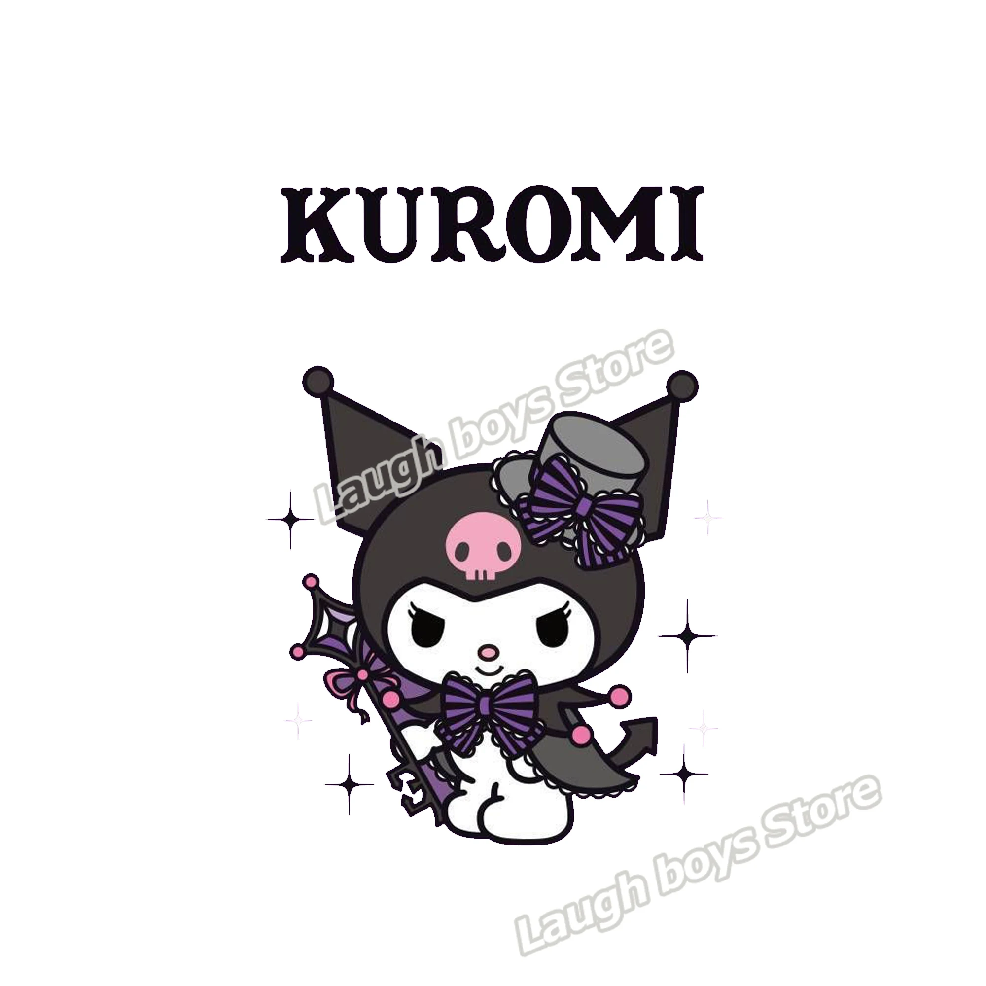 Sanrio Kuromi Ironing Patches for Clothes Transfers Clothing Patch DIY Sewing Cloth Heat Press Thermal Diy Stickers Appliqued