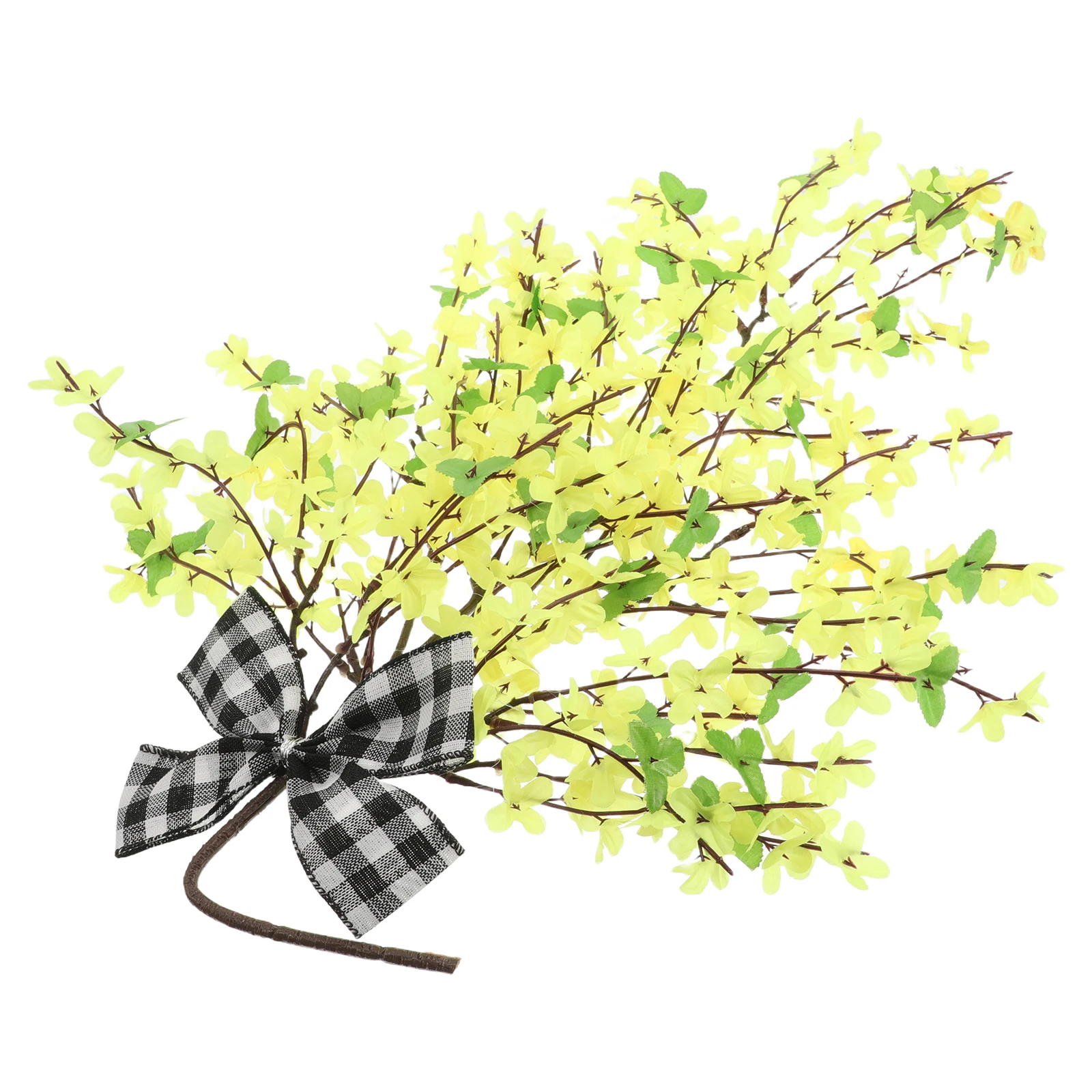 

Elegant Bowknot Flower Swag For Wall Home Front Door Decorative Hanging Ornament Artificial Floral Spring Party Wedding Accent