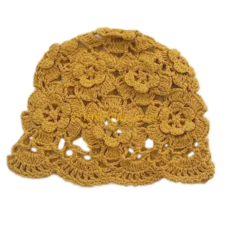 49MF Handmade Crocheted Decorative Hat Household Party Background Decorations