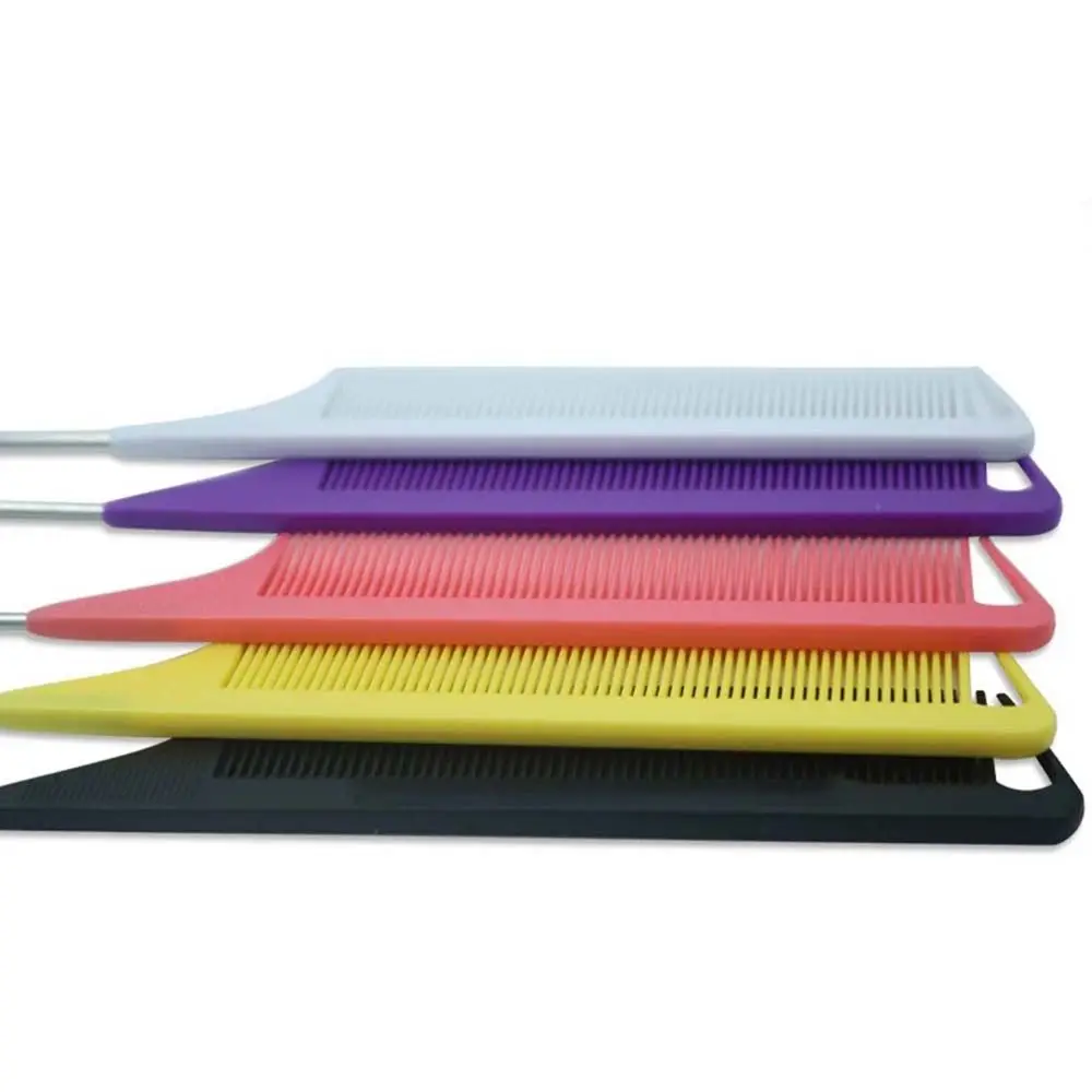 

Anti-static Portable Metal Pin Salon Parting Fine-Tooth Rat Tail Hair Comb Head Massager Hair Styling Tools Hair Dye Brush