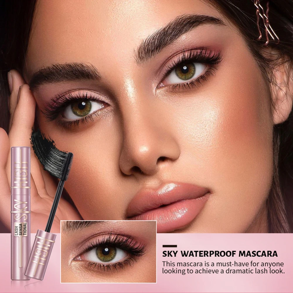 Natural Curling Mascara Waterproof Sweatproof Eyelash Cream Long Lasting Smudge-proof Mascara