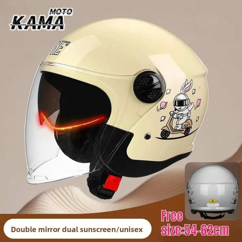 

Men Women Motorcycle Helmet Biker 3/4 Open Face Helmet Retro Electric Bike Scooter ABS Shell Moto Helmet