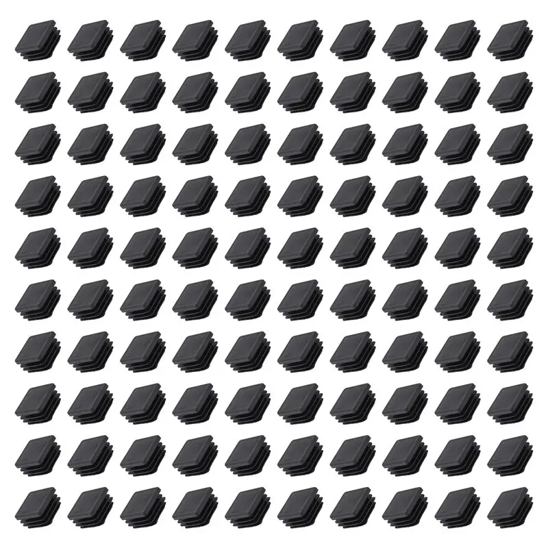 Hot Sale-100Pcs Plastic Square Tube Inserts End Blanking Caps 20Mm X 20Mm Black