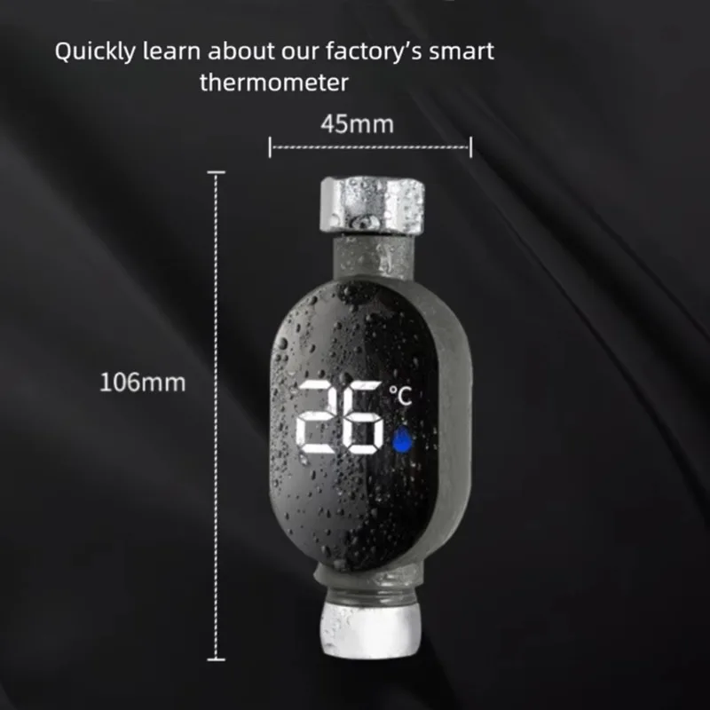Waterproof Bath Thermostatic Shower Light Emitting Diode Thermometer Temperature Range: 0-99 ℃