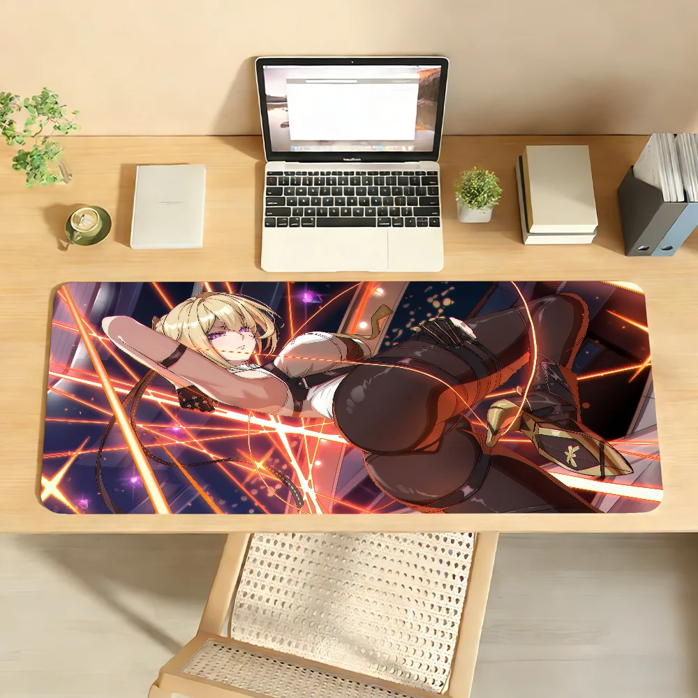 Zenless Zone Zero Evelyn Chevalier MousePad Non-slip Locking Edge DeskMat PC Laptop Accessories Rubber Office Keyboard Game