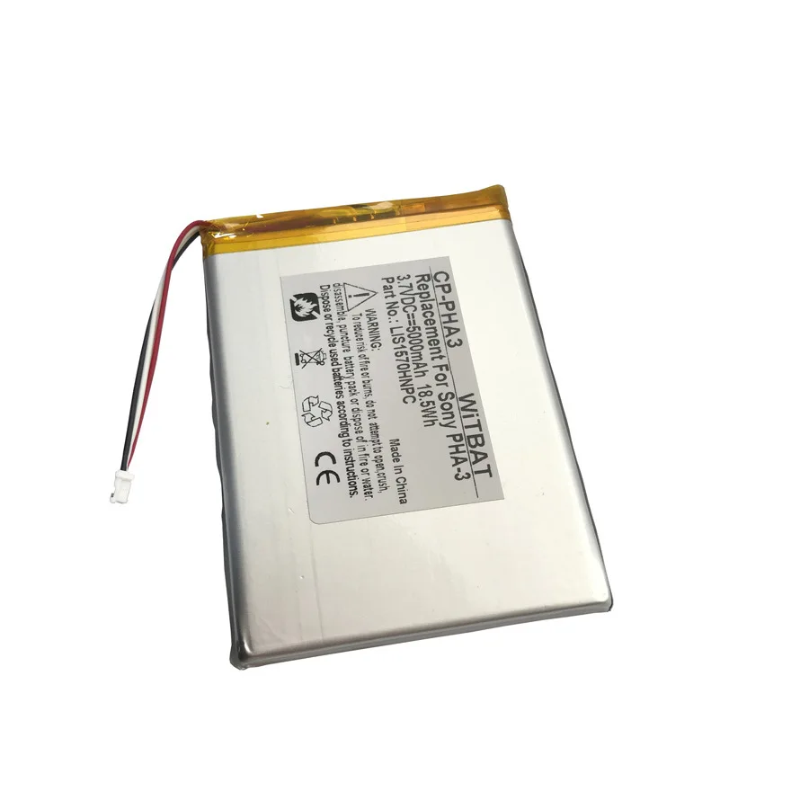 New LIS1570HNPC Battery  3.7V 5000mAh For Sony PHA-3 Accumulator  Replacement Batterie